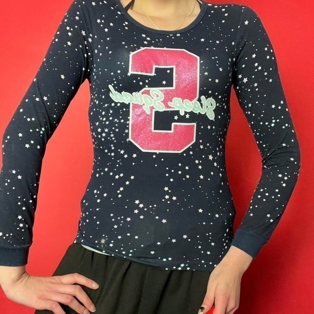 Navy blue long sleeve PJ top 💙🤍